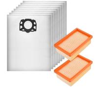 Sac aspirateur et Filtre pour Karcher WD4 WD5 WD6 MV4 MV5 MV6 - PHONILLICO - Lot de 8 sacs et 2 filtres