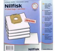Sac aspirateur Nilfisk Power Series Dustbags - 4 sacs poussière + pré-filtre