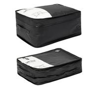 Sac Aspiration Sous Vide Vetement Voyage Réutilisable TPU Sac Voyage de Compression avec IP67 d'étanchéité Zip Cubes D'emballage Etanches pour Voyages D'affaires