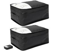 Sac Aspiration Sous Vide Vetement Voyage Réutilisable TPU Sac Voyage de Compression avec IP67 d'étanchéité Zip Cubes D'emballage Etanches pour Voyages D'affaires