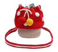Sac Aux Champignons Tricoté - Sac À Main Tricoté Fait À La Main, SacÀ Bandoulière Multifonctionnel | Petit Fourre-tout Tissé À La Maiin, Support De Chargeur De Pièces De Monnaie, Accessoire Compact Et
