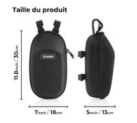 Sac avant pour scooter iscooter, noir blanc sur noir tissu fermeture éclair ordinaire applicable à i9 i9pro i9max