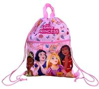 Sac avec poche avant sac à dos avec fermeture à cordon sac pour enfants 44 x 34 cm école gym loisirs, princesses, taille unique