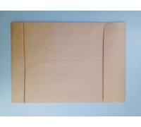 Sac B4, 250x353 mm, fond croisé, autocollant avec bande de masquage, renfort textile, brun