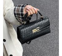 Sac baguette sous-bras noir pour femmes 2024 Nouveau sac à main de niche avec texture avancée, populaire cette année. MulticolorePolyuréthane