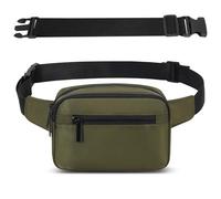 Sac Banana Femme Homme Sacoche Ville avec Ceinture Réglable Imperméable Sac à Taille avec 4 Poches pour Randonnée Cyclisme Balade Ville Festival Vacances Voyage Camping Outdoor Sport (Vert)