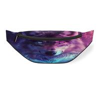 Sac banane 3D motif loup galaxie pour homme, femme, enfant, fille, garçon, sac banane pour sport, randonnée, course à pied, couleur, M, Organiseur de sac