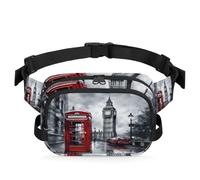 Sac banane 3D UK Londontheme pour femmes, hommes, filles, garçons, enfants, pour la course à pied, le sport, la randonnée, couleur, XL, Organiseur de sac