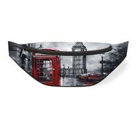 Sac banane 3D UK Londontheme pour homme, femme, enfant, fille, garçon, sac banane pour sport, randonnée, course à pied, couleur, M, Organiseur de sac