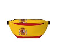 Sac banane à bandoulière élégant drapeau espagnol - Sac de voyage polyvalent et compact pour un rangement mains libres, Noir, One size