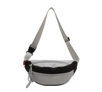 Sac banane à bandoulière pour adolescents, adultes, étudiants, grande capacité, sac de ceinture de sport polyvalent, gris, Beauté de masse