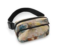 Sac banane à bandoulière pour femme et homme - Sac banane de sport avec sangle réglable - Pour entraînement, course à pied, voyage, blanc, 20 x 13 cm, blanc, 7.9x5.1 Inches