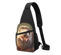 Sac banane à bandoulière pour femme - Motif pingouin mignon - Sac banane pour randonnée, voyage, Hérisson, Taille unique