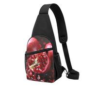 Sac banane à bandoulière pour femme, sac banane africain, sac de poitrine tribal pour randonnée, voyage, Fruits de grenade, Taille unique