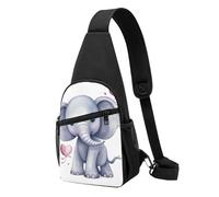 Sac banane à bandoulière pour femme, sac banane mignon en forme d'éléphant pour randonnée, voyage, Éléphant mignon 2, Taille unique