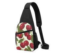 Sac banane à bandoulière pour femme, sac banane motif fruits de cerise, sac de jour pour randonnée, voyage, taille unique, fruit de cerise, taille unique, Fruits de cerise., Taille unique