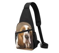 Sac banane à bandoulière pour femme - Sac banane pour basset hound - Sac de poitrine pour randonnée, voyage, basset hound, taille unique, Basset Hound, Taille unique