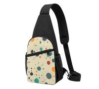 Sac banane à bandoulière pour femme - Triangle abstrait rayé - Sac de poitrine pour randonnée, voyage, Motif géométrique abstrait, Taille unique