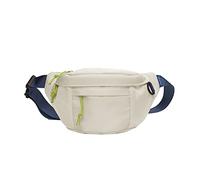 Sac banane à bandoulière pour fille, femme, homme, adolescent, sac à main en nylon de grande capacité, sac de voyage pour téléphone, blanc
