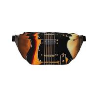 Sac banane à bandoulière pour guitare instrumentale. Grande capacité, imperméable et résistant à la poussière, fermeture éclair sécurisée, convient pour les voyages et les activités de plein air, noir