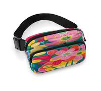 Sac banane à bandoulière pour homme et femme, beau sac banane de sport, sac banane tendance avec sangle réglable, Noir , 20x13cm