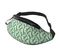 Sac banane à bandoulière pour homme et femme - Dinosaures sur patineur à roulettes, sac banane de voyage pour homme et femme