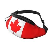 Sac banane à bandoulière pour homme et femme - Drapeau des États-Unis - Sac banane pour voyage, marche, course, randonnée, pêche., Drapeau du Canada, One Size