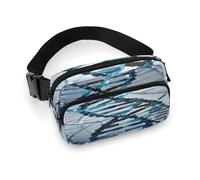 Sac banane à bandoulière pour homme et femme, imprimé DNA Genetic Helix, sac banane tendance avec sangle réglable, Noir , 20x13cm