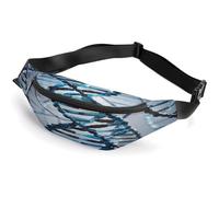 Sac banane à bandoulière pour homme et femme, imprimé DNA Genetic Helix, sac banane tendance avec sangle réglable, Noir , 36*15cm