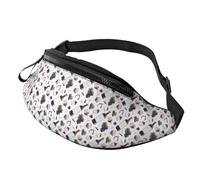 Sac banane à bandoulière pour homme et femme - Imprimé vin No.J930 - Sac banane de course à pied pour homme et femme