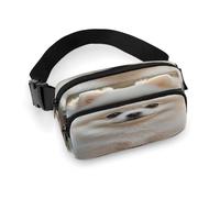 Sac banane à bandoulière pour homme et femme, joli sac banane de sport imprimé chien de Poméranie, sac banane tendance avec sangle réglable, Noir , 20x13cm