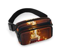Sac banane à bandoulière pour homme et femme - La lumière du feu reflète la lumière du feu - Sac banane de sport avec sangle réglable - Sac banane tendance pour l'entraînement, la course à pied, les
