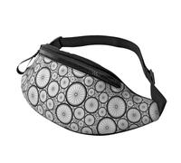 Sac banane à bandoulière pour homme et femme - Motif roue de vélo vintage pour course à pied, sac banane de voyage pour homme et femme