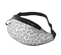 Sac banane à bandoulière pour homme et femme - Motif tête de chat classique - Sac banane de course à pied pour homme et femme