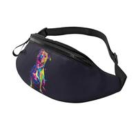 Sac banane à bandoulière pour homme et femme - Sac banane de course à pied fluo Pop Art Pitbull, sac banane de voyage pour homme et femme