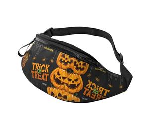 Sac banane à bandoulière pour homme et femme - Sac banane de course à pied pour Halloween, citrouille ou friandise