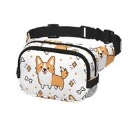 Sac banane à bandoulière pour homme et femme - Sac banane tendance pour randonnée, course à pied, voyage, race de chien corgi gallois