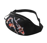 Sac banane à bandoulière pour homme et femme - Trio de poissons koï tricolores, sac banane de course à pied, sac banane de voyage pour homme et femme