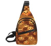 Sac banane à bandoulière pour l'extérieur, la randonnée, les voyages, Halloween, éléments de dessin animé 3, Multicolore 10., 11.8x7x1.5in/30x18x4cm