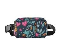 Sac banane à bandoulière pour passeport, fleurs pivoines, Portulaca Grandiflora Narcisse rouge, sac poitrine imperméable avec sangle réglable pour entraînement, course à pied, randonnée, 02, 1 Size