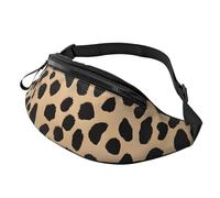 Sac banane à bandoulière réglable pour homme et femme - Motif léopard jaune, Imprimé léopard jaune., Taille unique