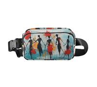 Sac banane à bandoulière Sacoche avec personnages abstraits pour danser en plein air, multicolore, Taille unique, Décontracté