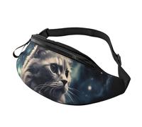 Sac banane « A Cat In A Nebula » pour homme et femme, léger et réglable, sac banane tendance pour voyage, randonnée, course à pied