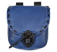 Sac banane à coudre de couleur unie avec boucle en corne de vache rétro 2022, bleu, Taille unique, Sacs à dos Sling