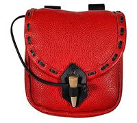 Sac banane à coudre de couleur unie avec boucle en corne de vache rétro 2022, Rouge, Taille unique, Sacs à dos Sling