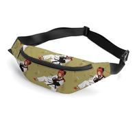 Sac banane à fermeture éclair pour homme et femme - Sac banane élégant avec sangle réglable - Design taekwondo, sac de voyage pour la course à pied, la randonnée, l'entraînement, le cyclisme - Design