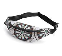 Sac banane à fermeture éclair pour homme et femme - Sac banane élégant avec sangle réglable pour cible de fléchettes - Sacs de poitrine de voyage pour la course à pied, la randonnée, l'entraînement