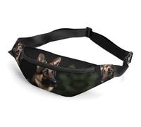 Sac banane à fermeture éclair pour homme et femme - Sac banane élégant avec sangle réglable - Sac de poitrine de voyage pour la course à pied, la randonnée, l'entraînement, le cyclisme, berger