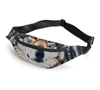 Sac banane à fermeture éclair pour homme et femme - Sac banane élégant avec sangle réglable - Style ferme d'hiver - Sac de voyage pour la course à pied, la randonnée, l'entraînement, le cyclisme