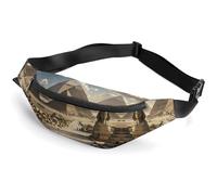 Sac banane à fermeture éclair pour homme et femme - Sac banane tendance avec sangle réglable - Pyramides égyptiennes - Sacs de voyage pour la course à pied, la randonnée, l'entraînement, le cyclisme